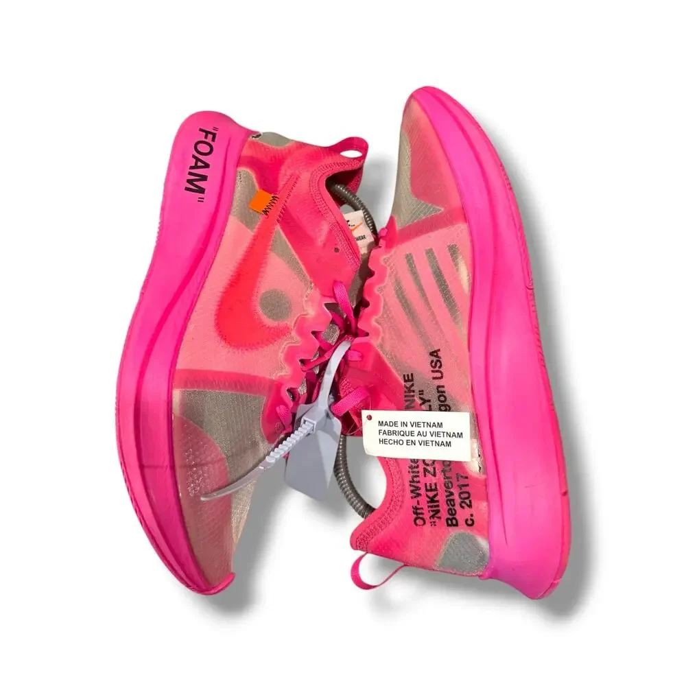 Off-White x Nike Zoom Fly SP 'Tulip Pink' | Size 10M USED (2018) AJ5488-600
